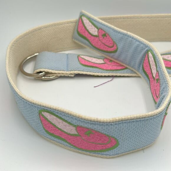 CJ Laing Perfectly Preppy D-ring Belt - Loafer embroidered - Size S - Picture 5 of 6